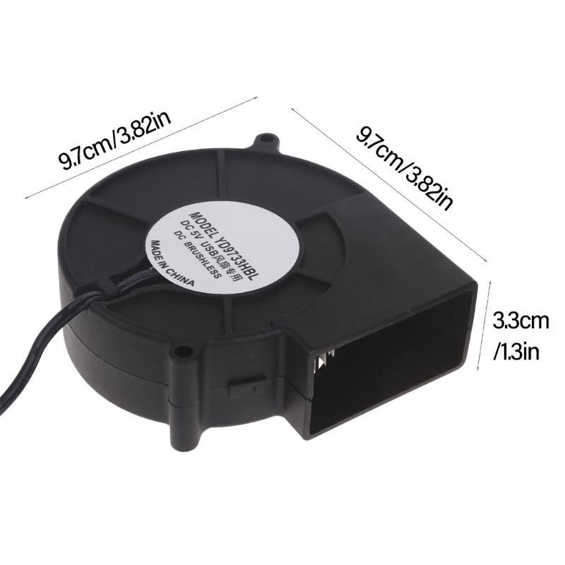  9733 5V High Speed USB Blower Fan For Indoor And Outdoor Use With Adjustable Speed Options For Enhances Air Circulation