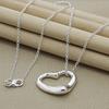925 Серебряный комплект ювелирных изделий Любовь Сердце Шарм Браслеты Ожерелья Цепи Для Женщин Серебряные Ювелирные Изделия