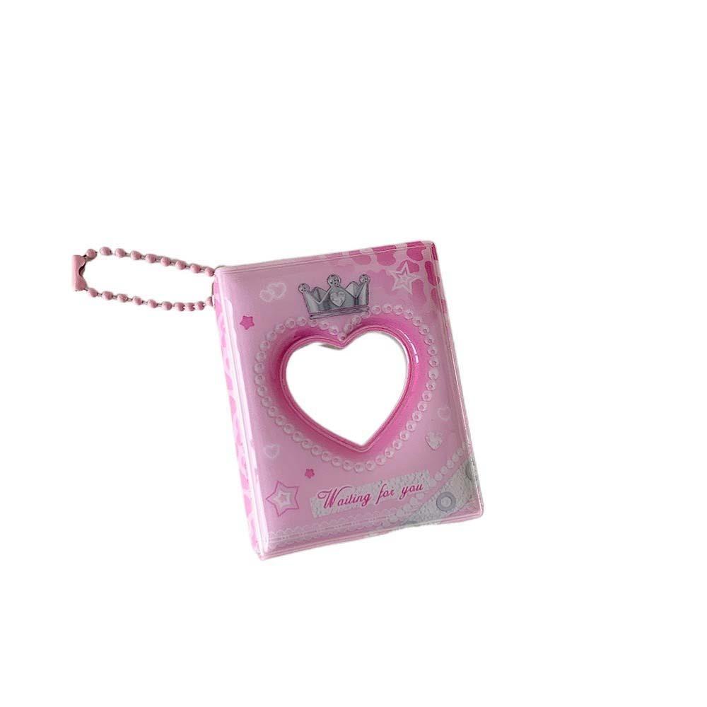PVC Card Cover Korean Photocard Holder Mini Crown Love Heart Card Protective Case Student Friends