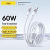 PISEN 60W Dual Head Type-C Fast Charging Cable for Apple & Huawei