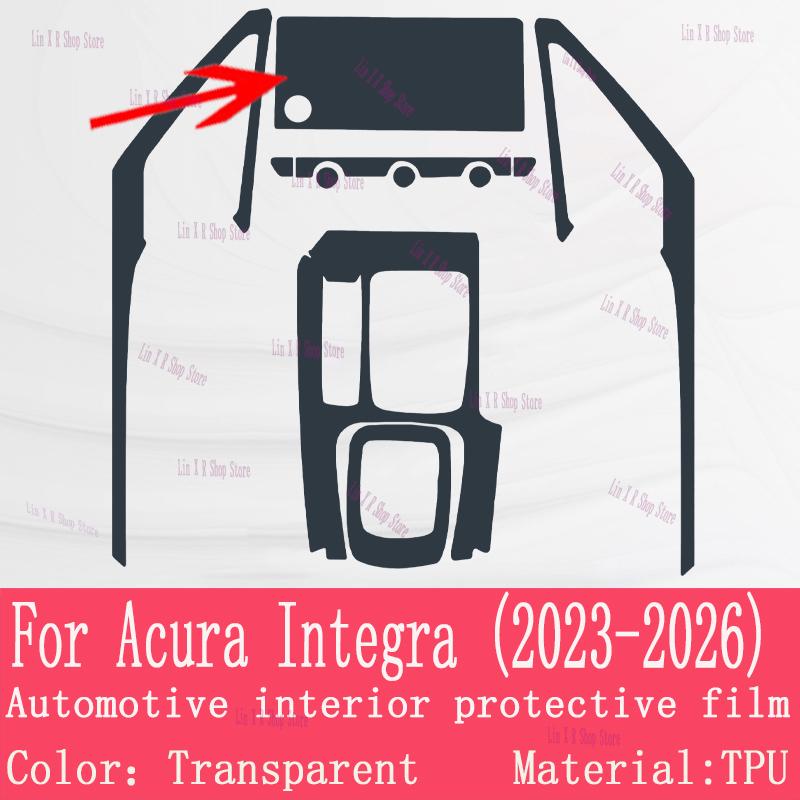 For Acura Integra (-2026) Navigation Center Console Gear Panel Screen TPU Car Interior Protective Film Anti-Scratch Sticker