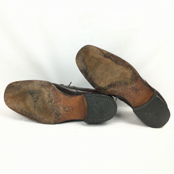 Rare England-Made 70s80s Vintage K Shoes of England U-Tip Business Shoes Brown Size 8.5 (Approx. 27.027.5cm)(USED)