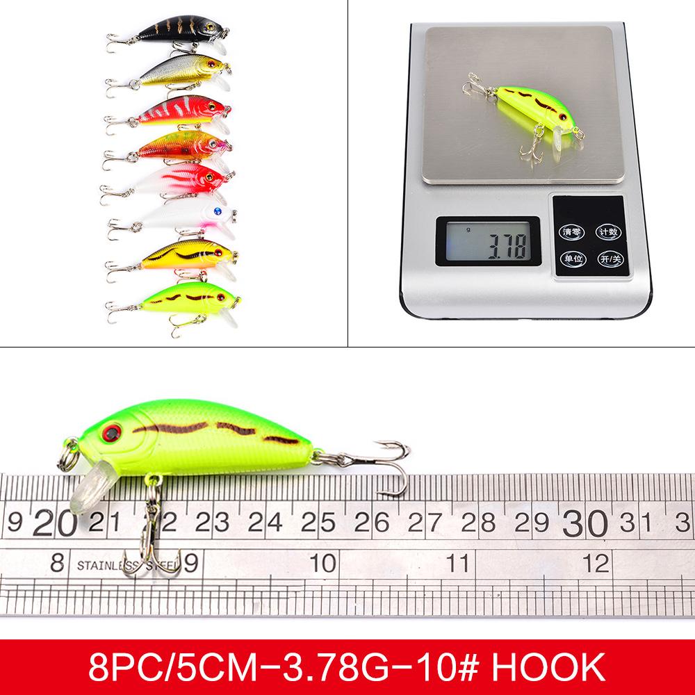 Набор из 43 рыболовных приманок, мягкие и твердые рыболовные приманки, набор наживок с крючками для морской и пресной воды