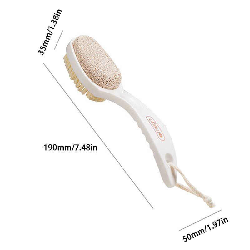 Скруббер для щетки для ног из пемзы с ручкой для отшелушивания ног от омертвевшей кожи