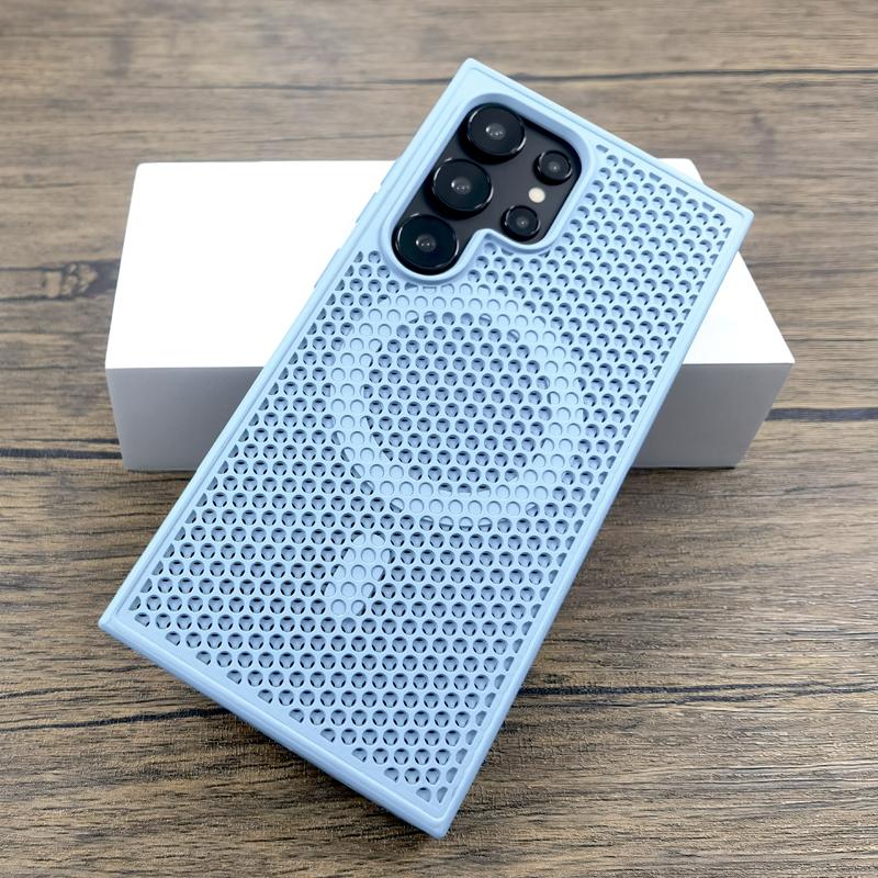 Luxury Dissipate Heat Plastic Phone Case For Samsung Galaxy S25 S24 S23 S22 Ultra Plus S 24 23 22 S24Ultra For Magsafe Charge Phone Cover
