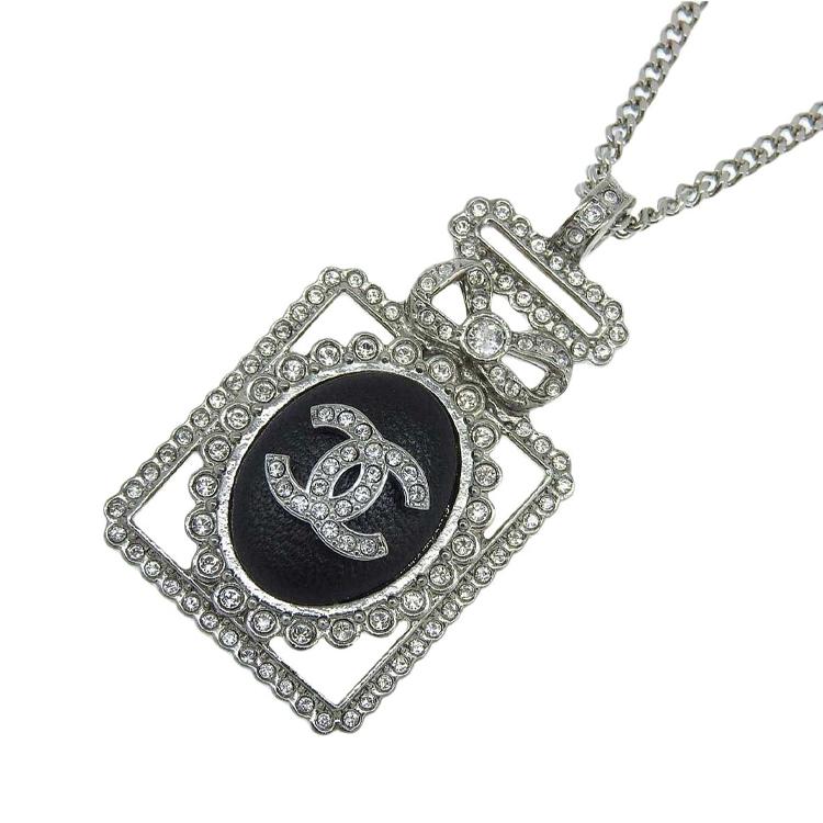 Chanel 23S Bottle Shaped Rhinestone Necklace Women necklace AB9246-B09021-NK118