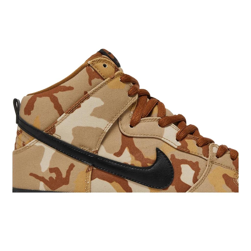 Nike Dunk High Pro SB 'Brown Camo' (Unisex) Parachute Beige / Black-Ale Brown Skate Shoes BQ6826 200