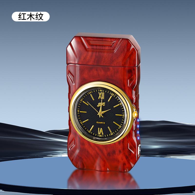 Mecha small rechargeable lighter outdoor portable convenient multi-function watch lighter laser lettering