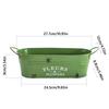Iron Rustic Flowerpot with Handle Flower Holder Vintage Flower Pot