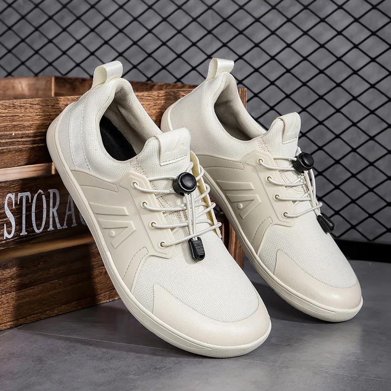 Модные новые унисекс-кроссовки с широким носком, дышащая сетка, мужские босые туфли с широким носком, брендовые туфли на плоской подошве с мягкой подошвой с нулевым перепадом высоты, кроссовки с широким носком, большие размеры