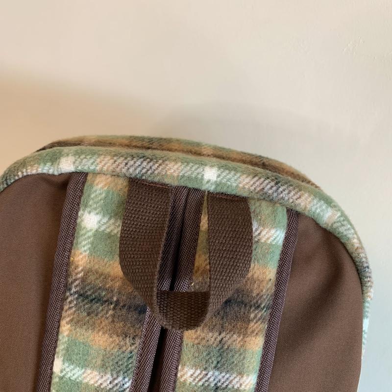 Осенний и зимний шерстяной клетчатый школьный рюкзак для студенток