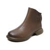 The First Layer of Cowhide Short Boots for Women's Autumn and Winter 2025 New Retro Ethnic Leather Chelsea Women's Small Leather Boots
