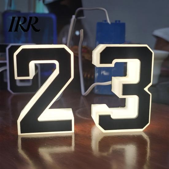 Illuminated House Numbers LED Number Waterproof Acrylic Home Address Night Visible Sign Modern Lighted for Outside Yard Shop Soft Glow Lights