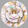 50 Листов Медовый Зайчик Sanrio Аниме Водонепроницаемые Наклейки - Декор Чехла Телефона в Стиле Японской Манги, Маленькие Наклейки Моти