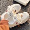 College Style Thick-soled Cartoon Little White Shoes Women's New Mesh Breathable Casual Shoes Versatile Board Shoes