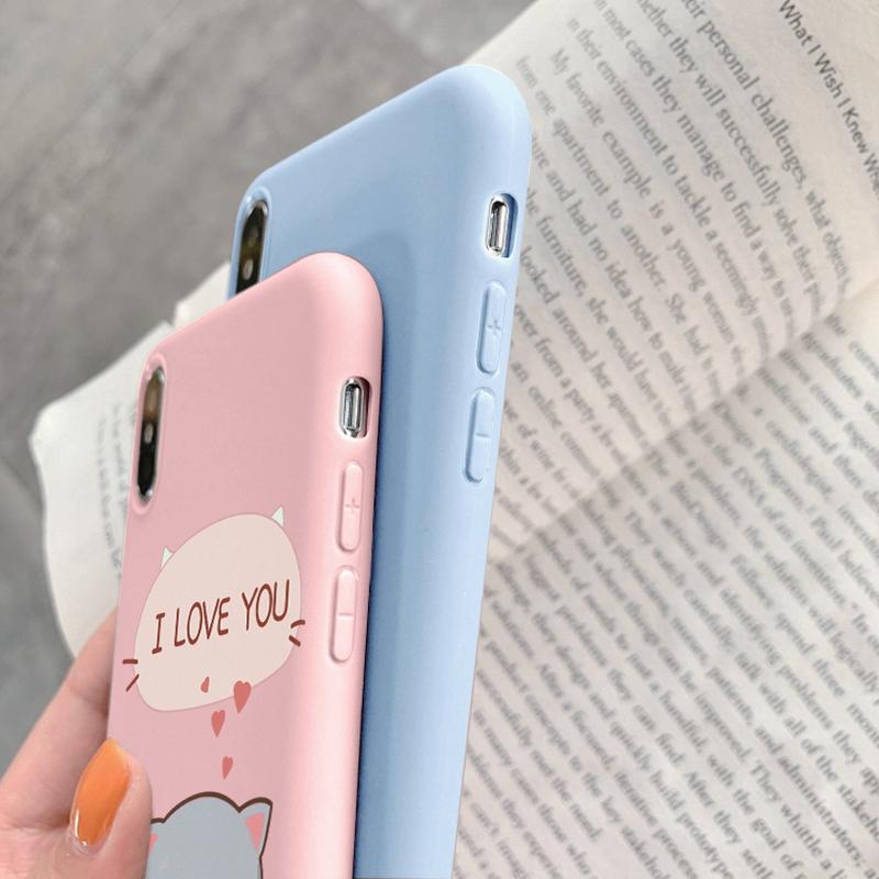 Мягкий силиконовый чехол с рисунком кота для Xiaomi Redmi Note 13 Pro Samsung A55 M35 S24 FE iPhone Huawei Honor 200 Realme Camera Защитный противоударный чехол
