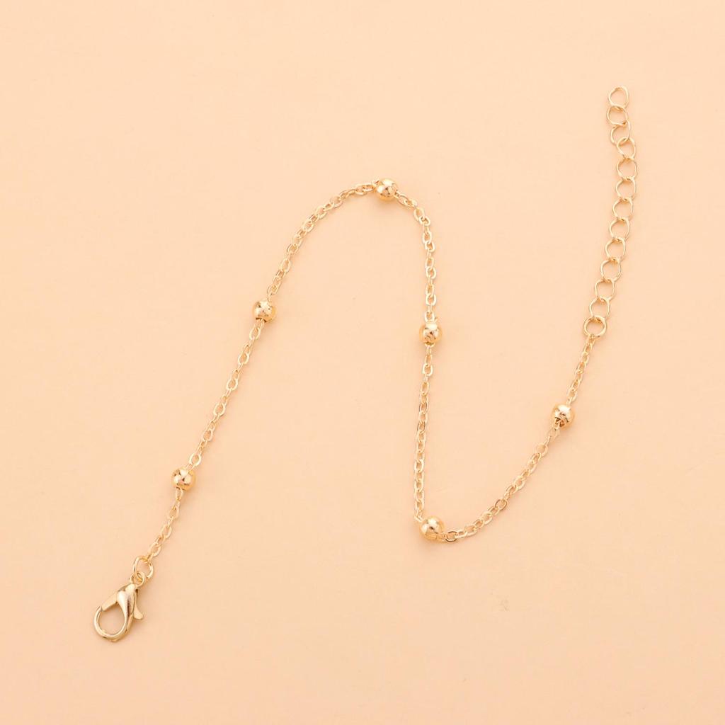 Модный браслет на щиколотку с круглыми бусинами большого размера для женщин - Минималистская мода