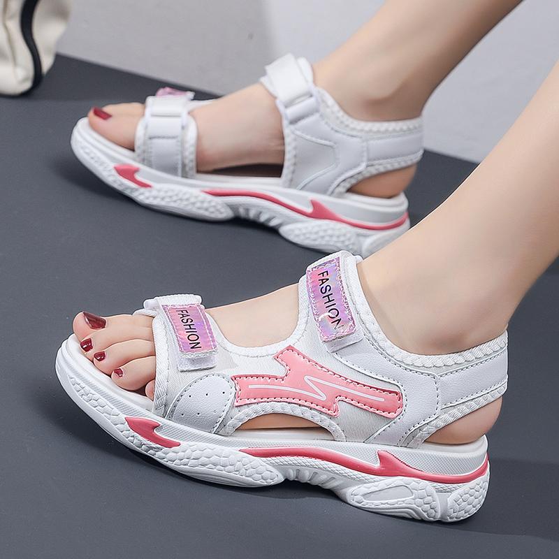 Летняя детская мода легкие сандалии для отдыха на открытом воздухе на толстой подошве пляжная обувь тапочки женская обувь обувь для девочек