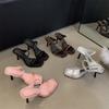 2025 Spring and Autumn New Open-toed Slippers Stilettos with Skirt Sandals Women's Sandals Fashion