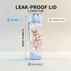 1PC Dreamy Bunny Angel Watercolor Print 750ml Color Plastic Sports Water Bottle Leakproof Flip Straw Lid Suitable for Sports Office Home Use