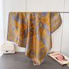 Retro Court Style Satin Simulation Silk Printing Large Square Scarf Silk Scarf Shawl Headscarf Neck Protection Scarf Women