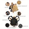Cute Cartoon Turtle-shaped Small Pet Backpack for Dogs with Zipper Pocket and Adjustable Straps