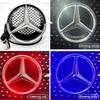Для автомобиля Benz AMG Передняя решетка Звезда Эмблема Светодиодная Подсветка Белый Синий Красный Свет для Mercedes Benz W205 C E R ML GL GLA CLA
