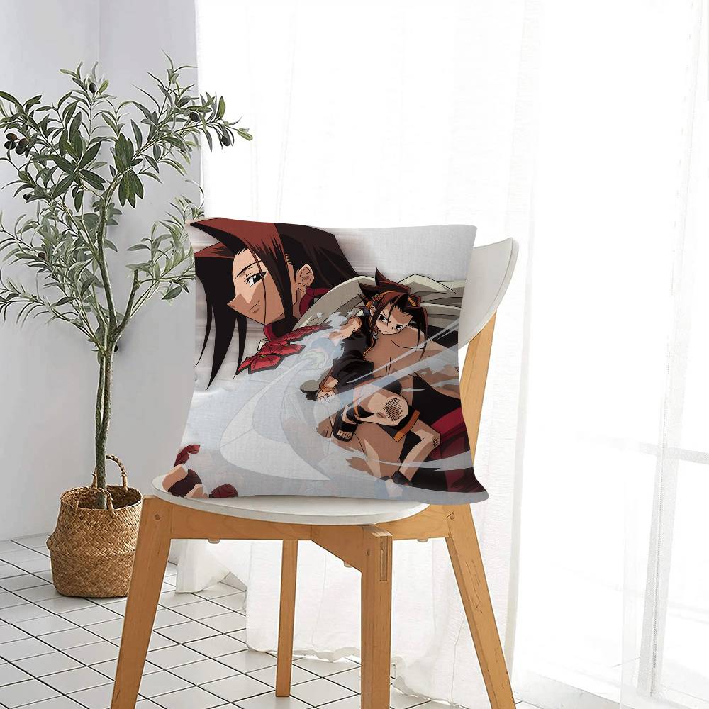 Anime Shaman King Cushion Cover Inches Farmhouse Decor Home Throw Pillow Covers For Couch Decorations