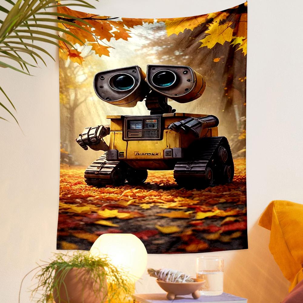 WALL E Robot Autumn Leaves Pixar Kids Room Decorative Wall Tapestry for Bohemian Home Wall
