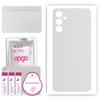 apgo Protective Skin Sticker for the Back Compatible with Samsung Galaxy A54, Wrap Film, Foil, Vinyl - Pattern Transparent Carbon