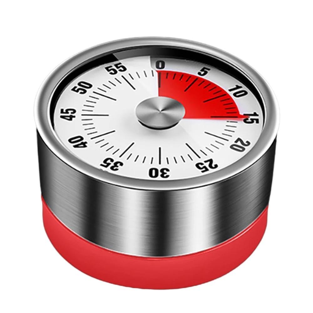 Stainless Steel Visual Countdown Clock Sounding Alarm Clock Multifunctional Mechanical Timer  Home