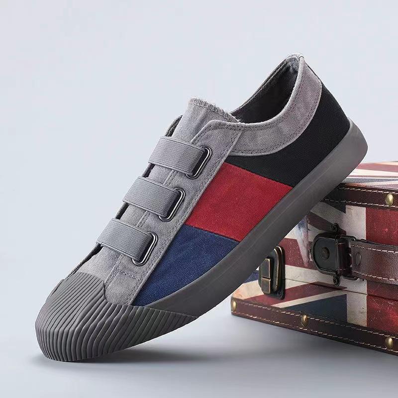 Новые весенние мужские туфли с эластичными ремешками на одну ногу, ленивые туфли в корейском стиле, модные удобные туфли на плоской подошве