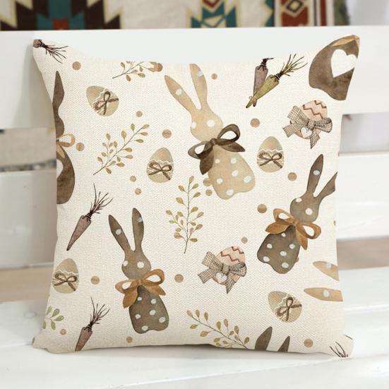 Наволочка с пасхальным кроликом, очень мягкая, износостойкая, моющаяся, не выцветающая, квадратная наволочка для дивана, наволочка