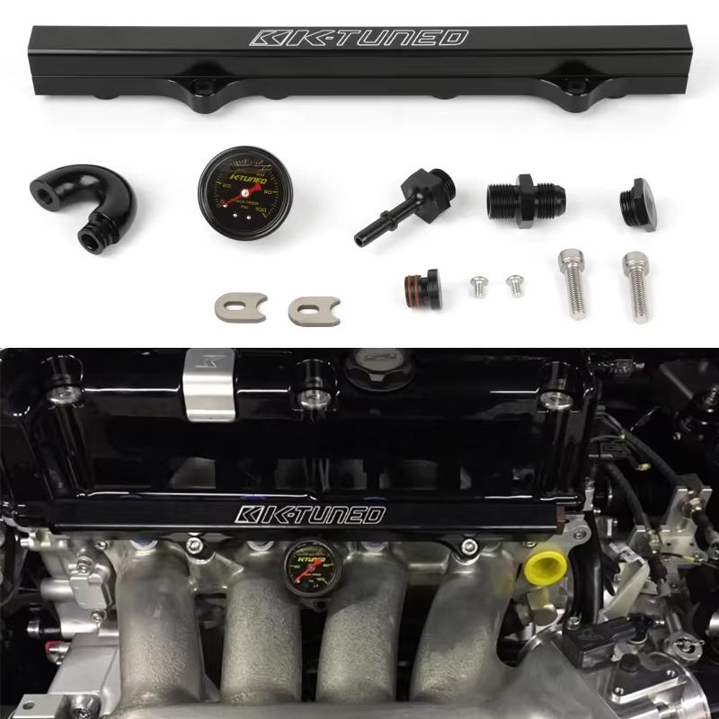 Suitable for Honda Civic K20 K24 FD2 CL7 DC5 Fuel Rail K Series Fuel Rail with Oil Pressure Gauge