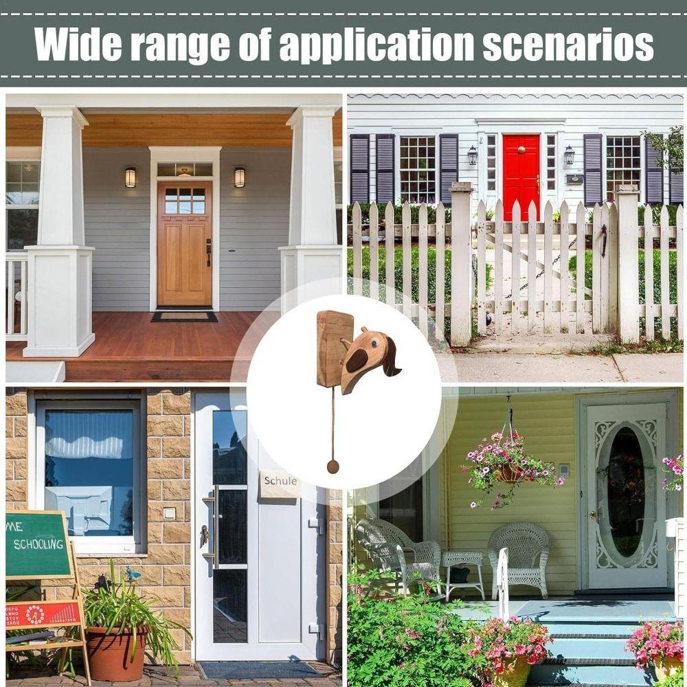 Ретро дверной звонок Деревянный дверной звонок в виде дятла Деревянный дверной звонок в виде птицы Дятел Входной дверной звонок