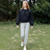 [Youxizi] Korean Style Solid Color Simple Round Neck Sweatshirt - Fall 25 Collection