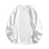 Men S Long Sleeve T Shirt Loose Fit Arc Hem Letter Print Casual Top