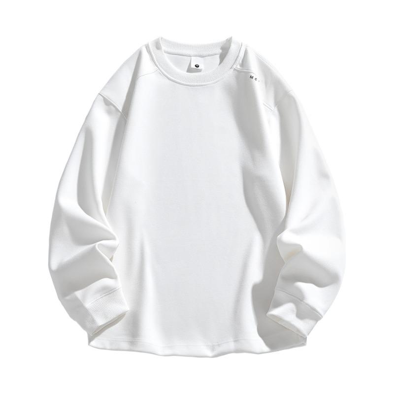 Men S Long Sleeve T Shirt Loose Fit Arc Hem Letter Print Casual Top
