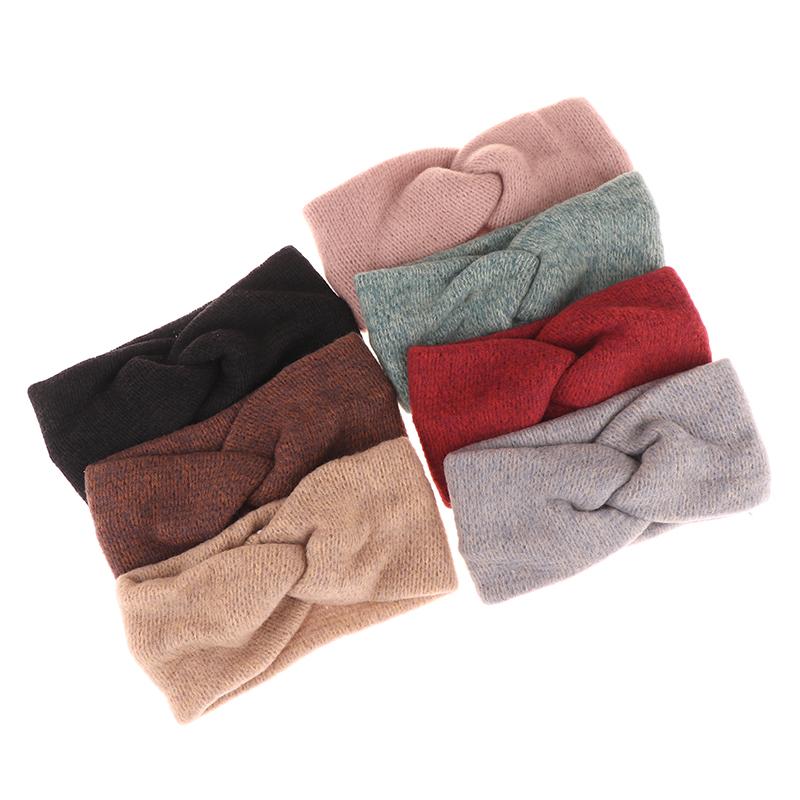 Повязки на голову крест-накрест, вязаные, широкие, теплые, скрученные, эластичные, зимние, утепленные, мягкие, эластичные, тюрбаны для женщин и девочек