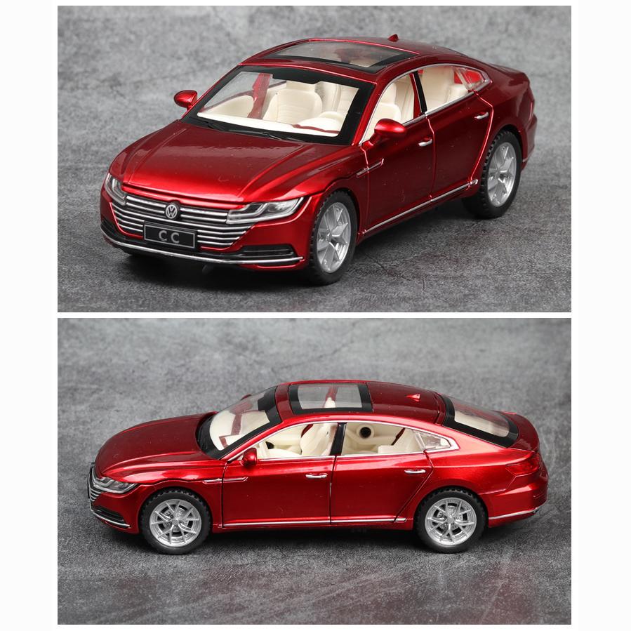 1/32 Scale Volkswagen CC Alloy Car Model, Alloy Die-cast Models Car with Light Sound Diecast Boys Birthday Gift Kids Toys Replica Scale Toys