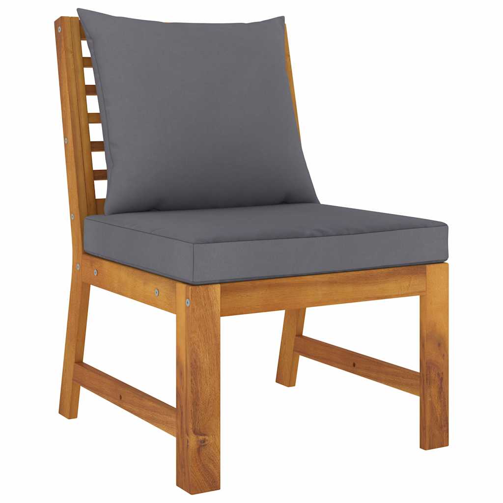 vidaXL 4-tlg. Garten-Lounge-Set mit Auflagen Massivholz Akazie