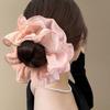 Korean Solid Color Large Hair Scrunchies for Women Fashon Sweet Elastic Hair Ties Ponytail Holder Headwear Hair Accessories