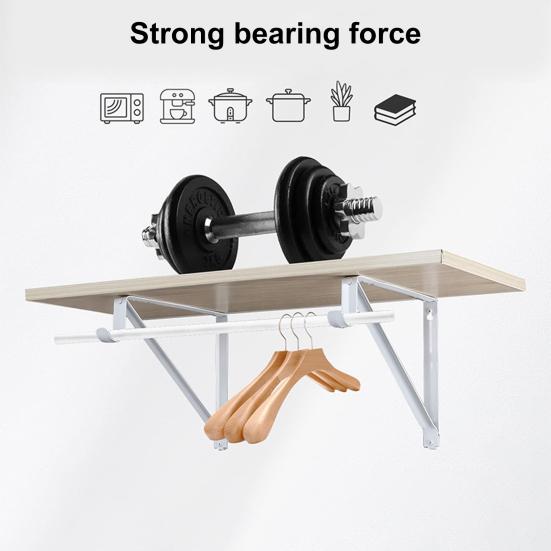 Настенный кронштейн для штанги для шкафа Нержавеющий Коррозионностойкий Устойчивый к нагрузкам Простая установка Шкаф для тяжелых условий эксплуатации