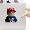 1 шт. Мультяшный кот для Трампа Автомобильные наклейки Водонепроницаемые для окна Багажник Ноутбук Виниловые наклейки Защита от царапин Смешное украшение для автомобиля