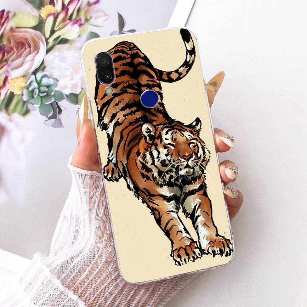 Case For Redmi 7 Cover Transparent Cute Cat Fashion Butterfly Funny Painted Casing M1810F6LI M1810F6LH M1810F6LG