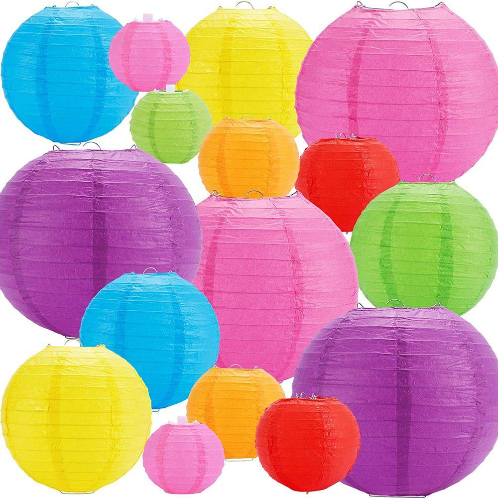 Decoration Hanging Lanterns Paper Lamp Ball Mid Autumn Festive Lanterns Round Paper Lanterns