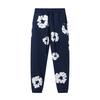 Unisex Oversized Cotton Hoodie Jogger Set With Floral Print Warm Fleece Lined Streetwear Outfit Winter