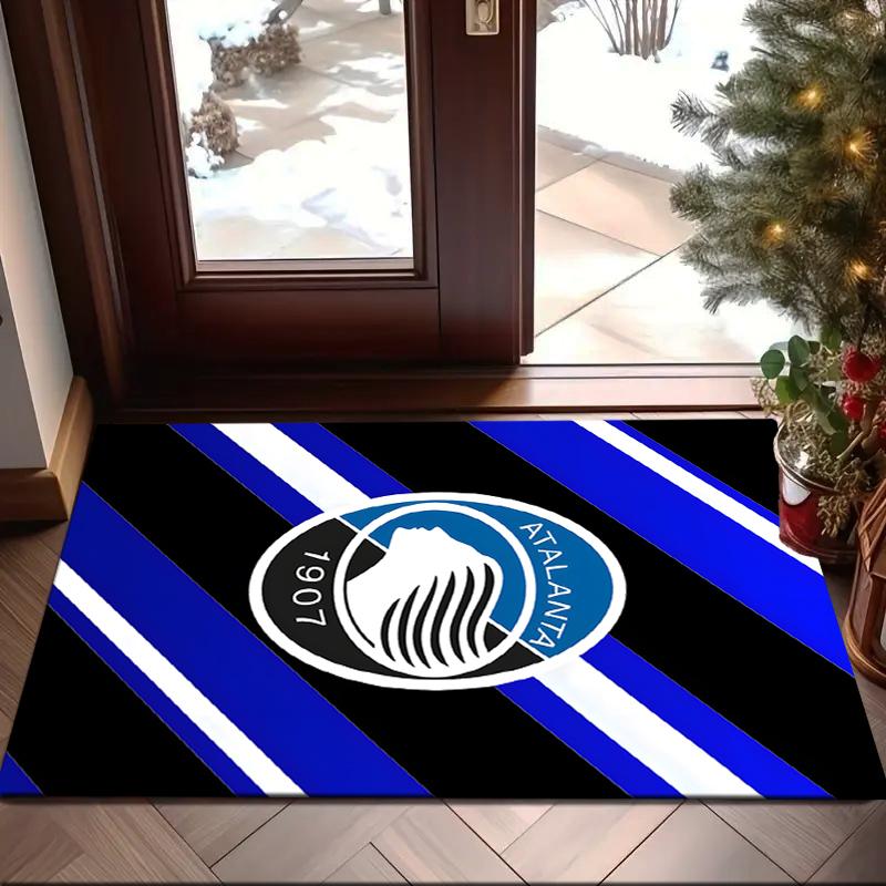 1PC Football Atalanta Rug Game Carpet, Floor Mat for Bedroom Living Room Entryway Rug, Home Decor Idea Gift for Christmas birthday