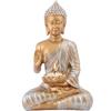 Meditating Sitting Buddha Statue Showpiece Idol Home Decor Living Room Gifts Decorative Showpiece - 27 Cm (Resin, Copper)