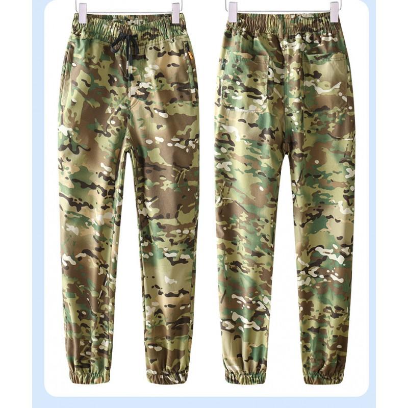 Camouflage Cycling Jersey Set Breathable Wear-resistant Mesh Tear Resistant Workwear Suit